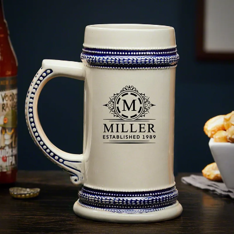 Personalized Ceramic German Beer Stein