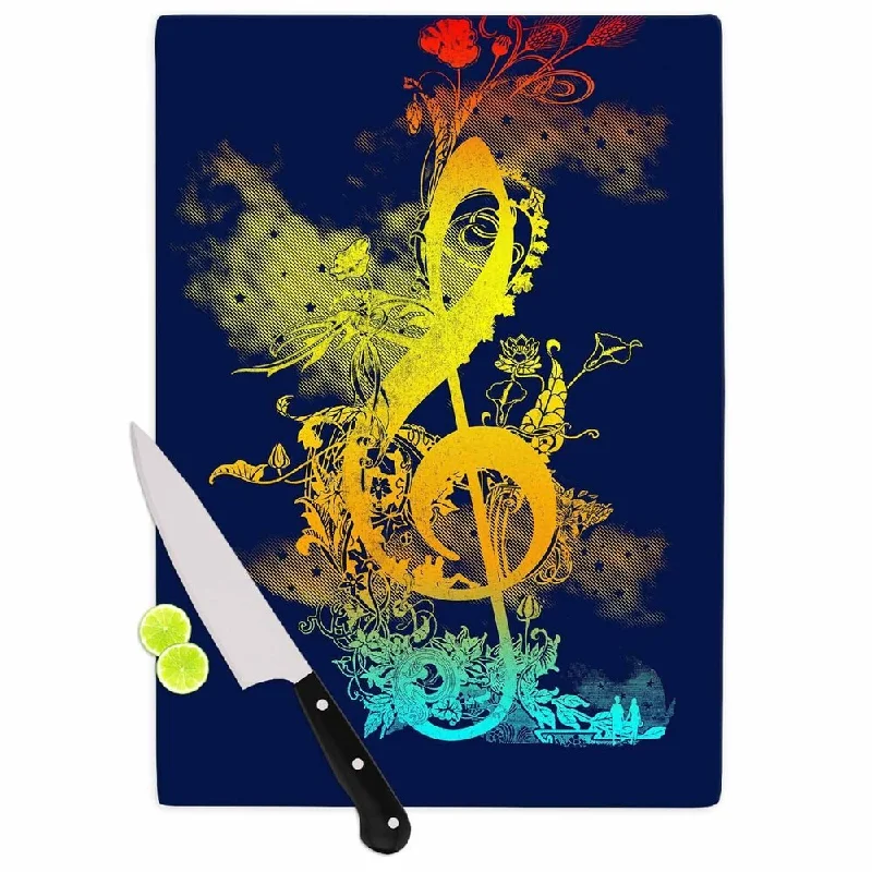 KESS InHouse Frederic Levy-Hadida 'Sound of Nature' Rainbow Music Cutting Board