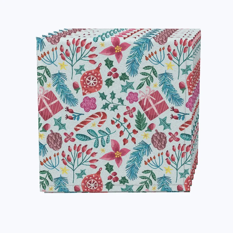 Christmas Candy Cane Celebration Napkins