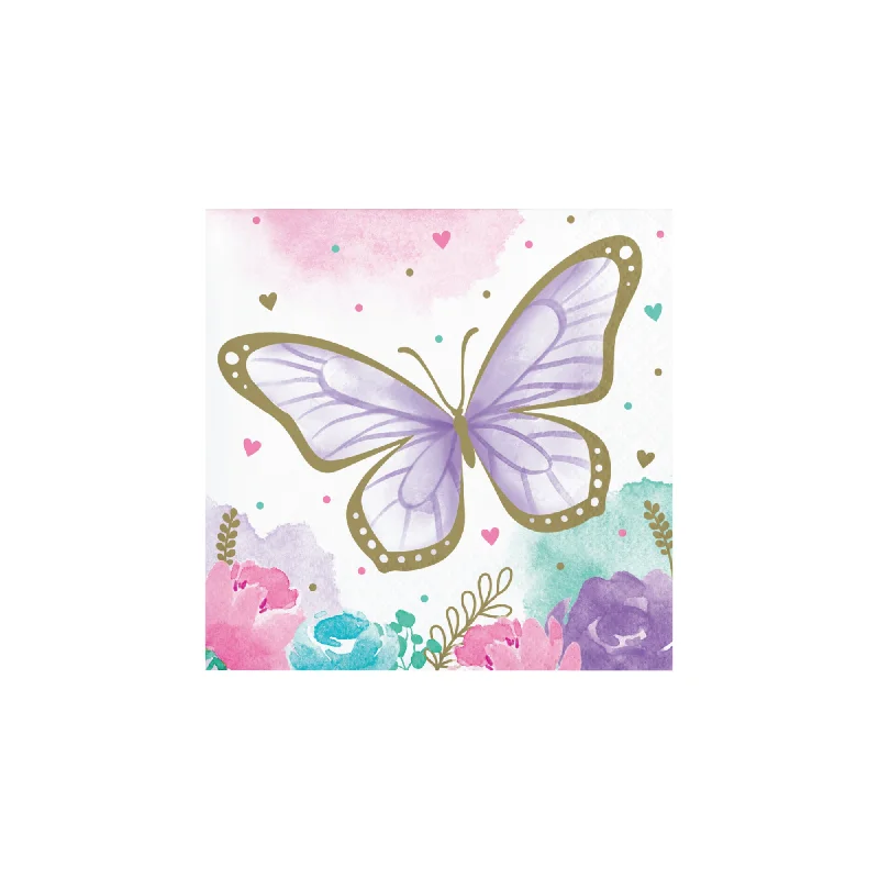 Butterfly Dessert Napkins 16ct