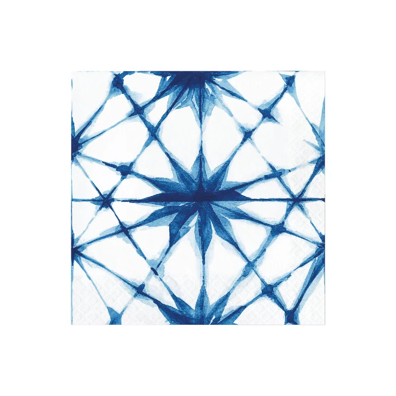 Shibori Blue & White Tie-Dye Lunch Napkins 16ct