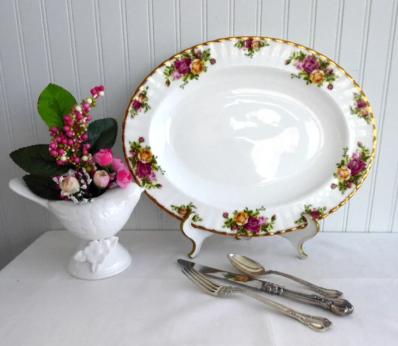 Royal Albert Old Country Roses Large Oval Platter 13 Inch Serving Plate