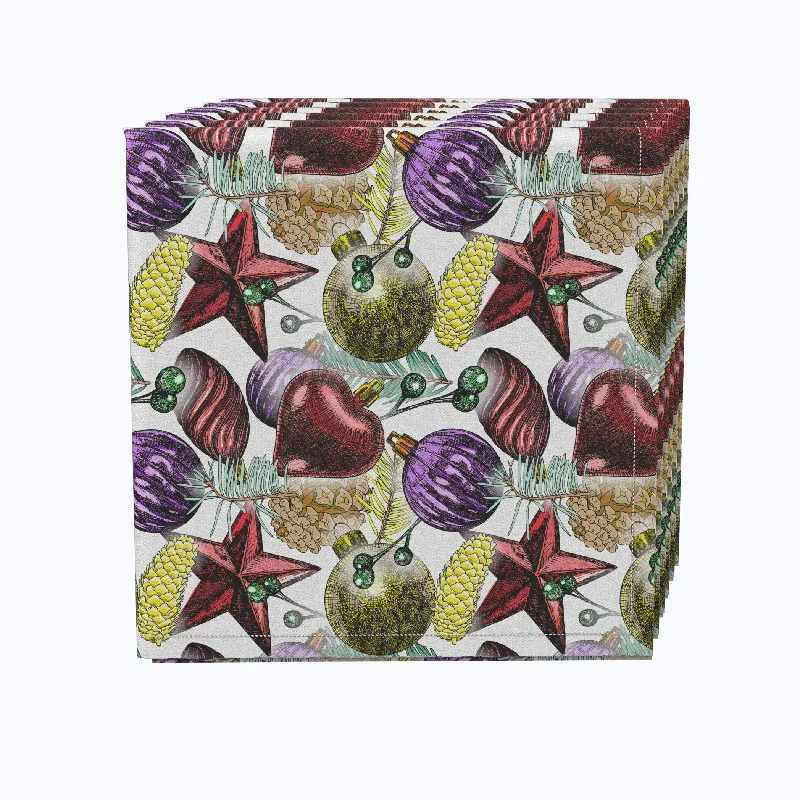 Beautiful Sketch Christmas Ornaments Napkins