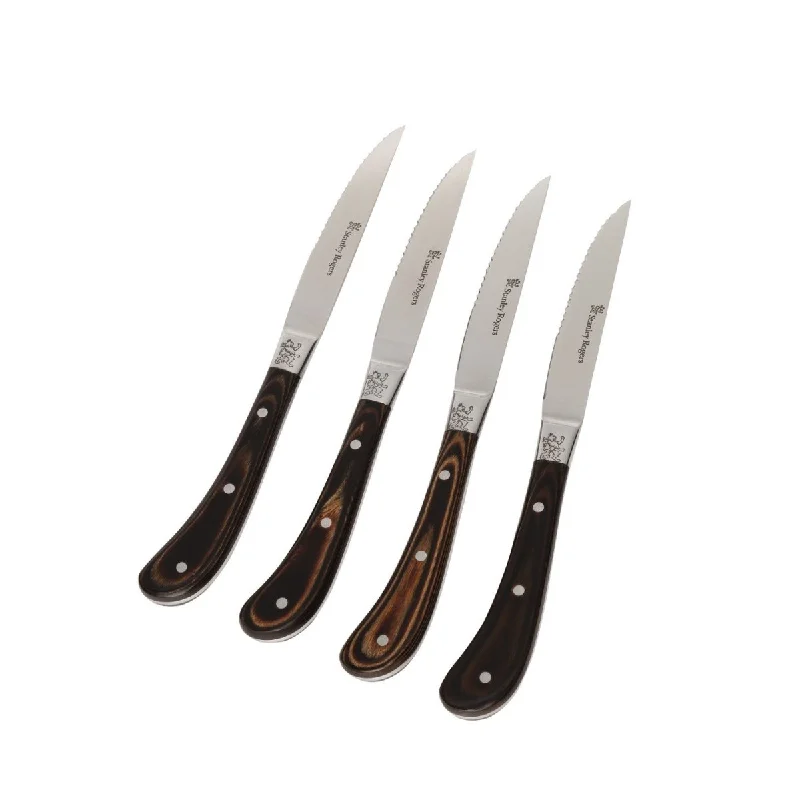 Stanley Rogers Pistol Grip Woodland Steak Knives Set of 4