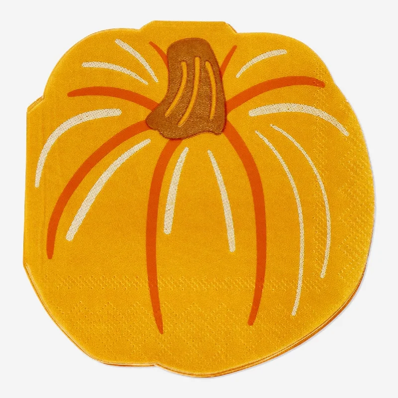 Pumpkin-Shaped Napkins - 15 pcs