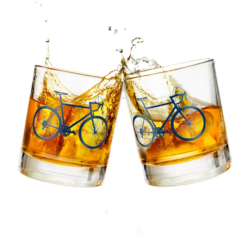 Whiskey Bicycle Printed Glasses Navy