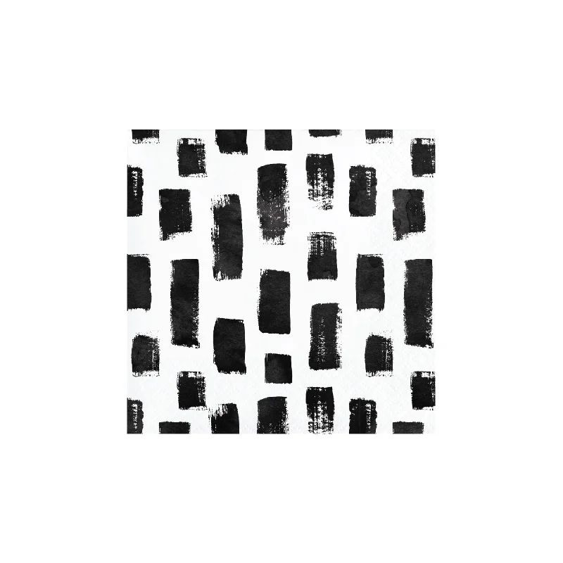 Black & White Abstract Dessert Napkins 24ct