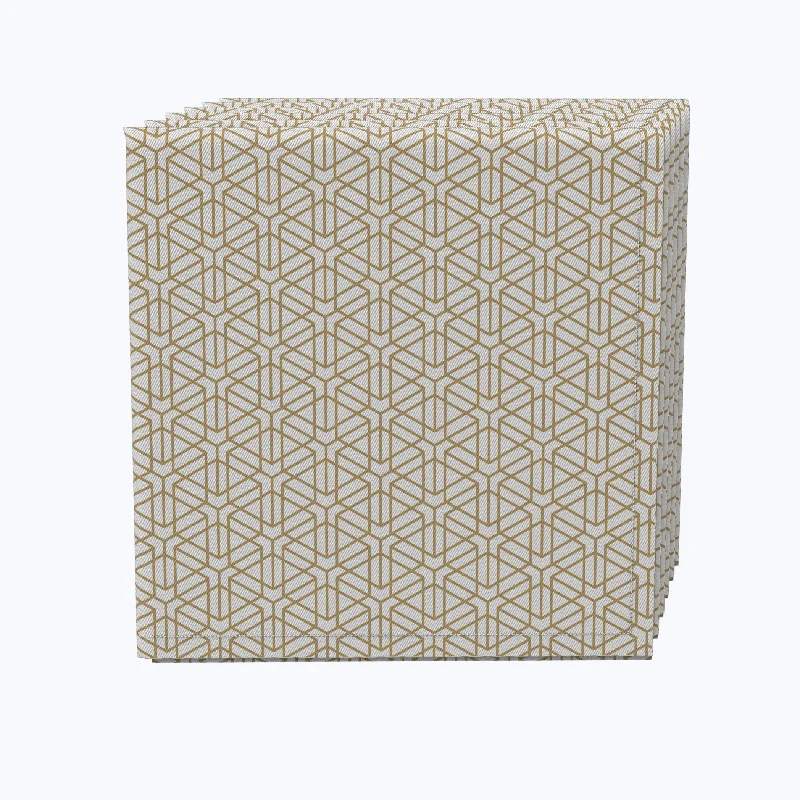 Geometric Golden Design Napkins