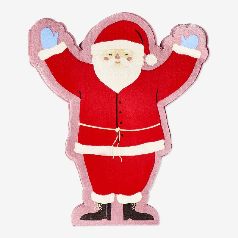 Santa shaped napkins - 16 pcs