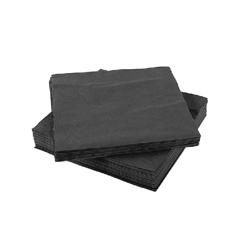 Black 2 Ply Cocktail Napkins - Pack of 250