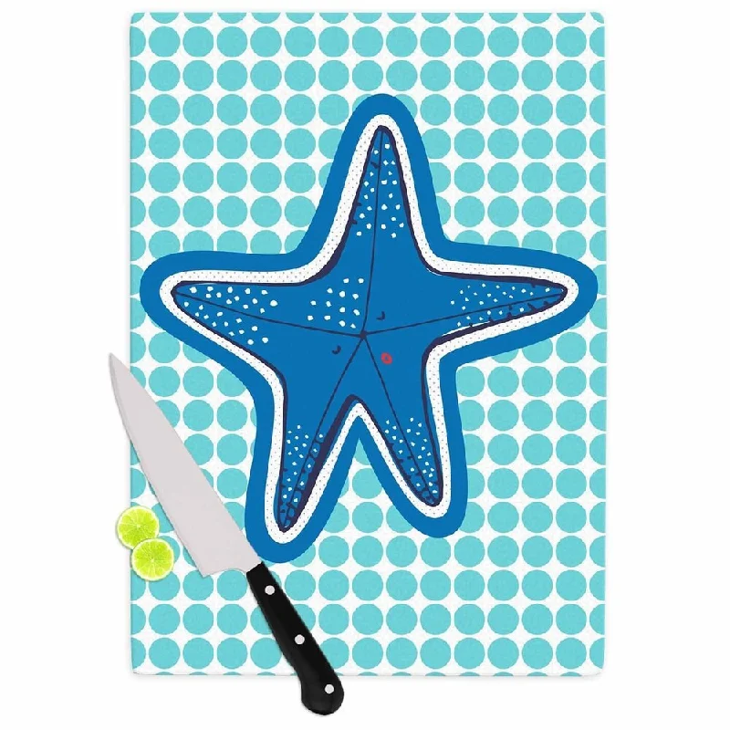 Kess InHouse MaJoBV 'Estrella De Mar' Blue Starfish Cutting Board