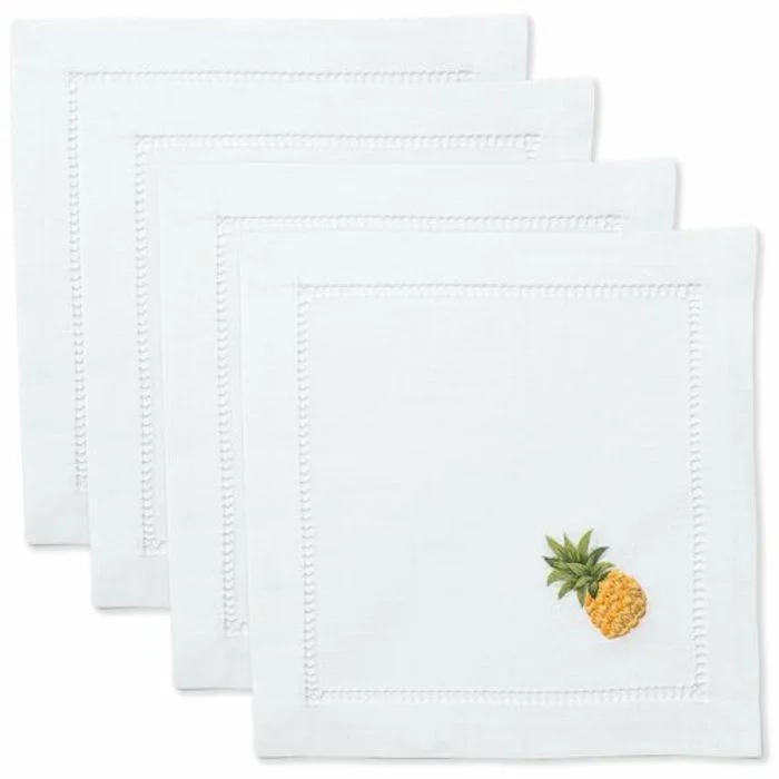 Pineapple Modern Cocktail Napkins Set of 4