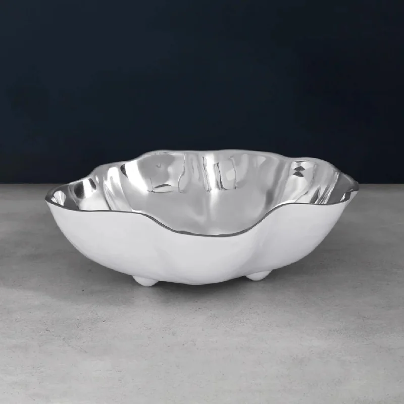 Thanni Onyx Bowl White & Silver