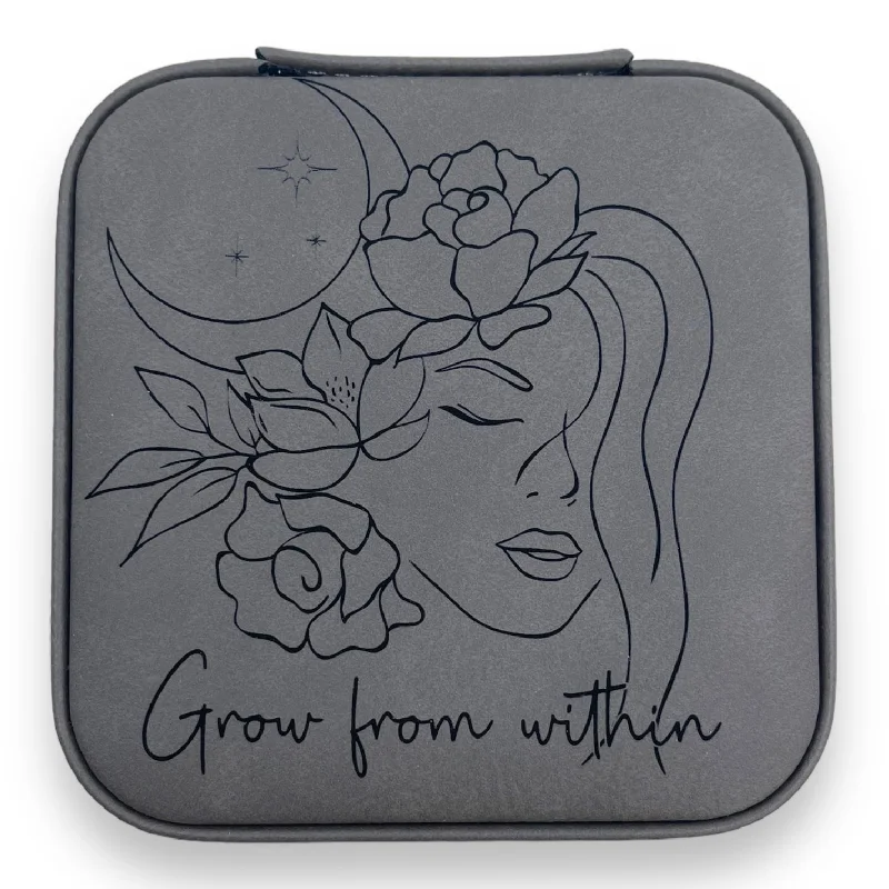 Leatherette Travel Jewelry Box {Grow from within}