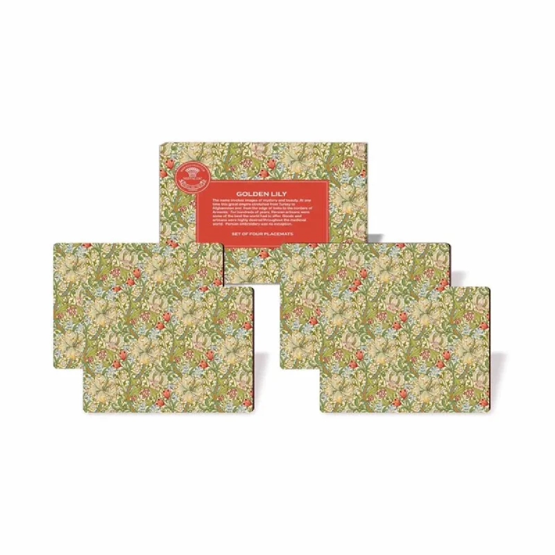 Nostalgic Golden Lily Placemats Set of 4