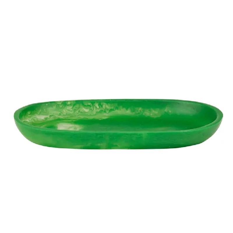 Assemble Kip Resin Oval Tray 25.5x14cm - Emerald