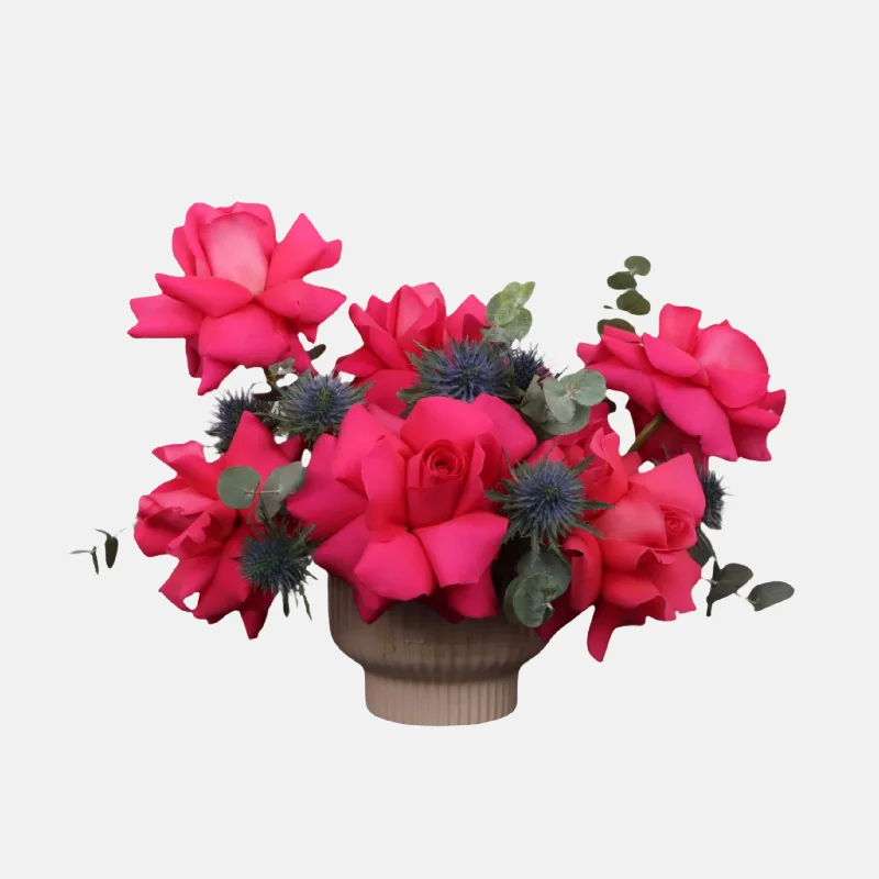 Fuchsia Rose Mini Vase (25cmx30cm)