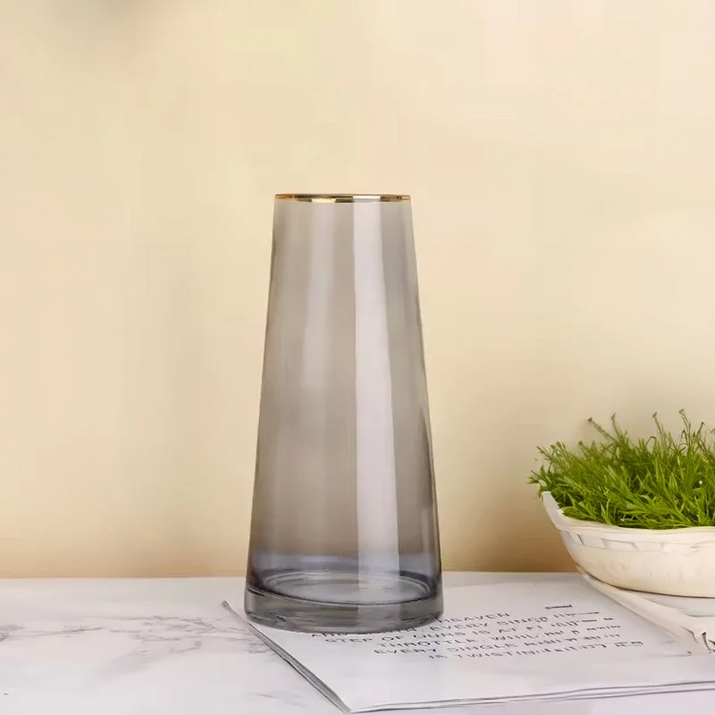 Smooth Conical European Glass Vase