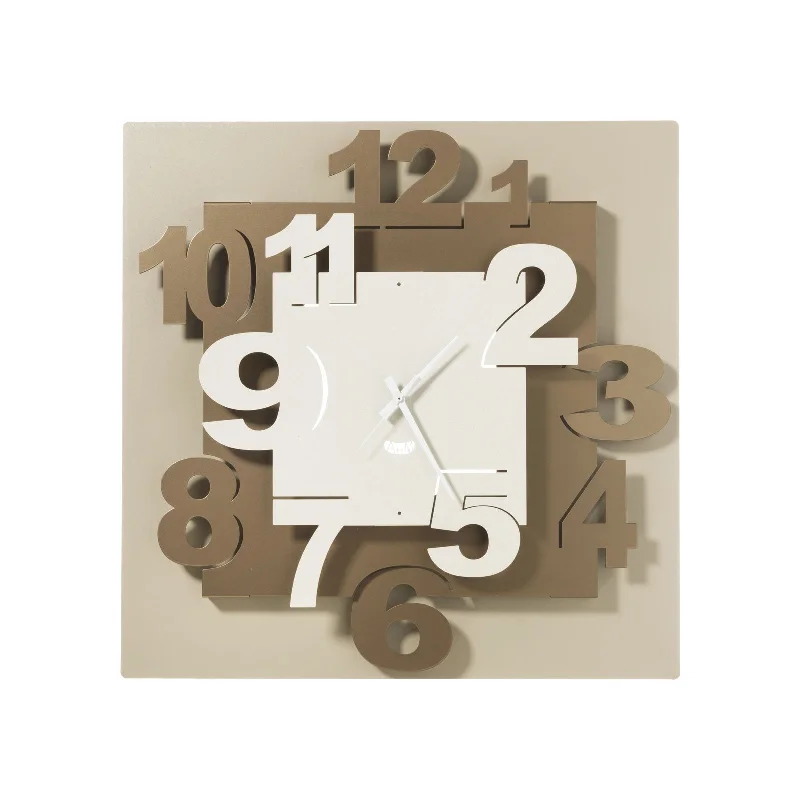 Arti e Mestieri Big Ziggurat Squared Wall Clock - Made in Italy