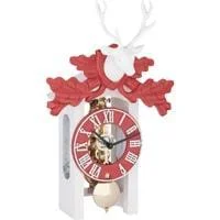 Hermle KURT Black Forest Clock in Red and White with Nickel Movement, 23032000721