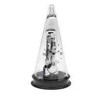 Hermle LEYTON Mechanical Skeleton Table Clock 22995740791, Black / Nickel