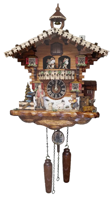 KU6214QM - Quartz Cuckoo Clock with Dancers & Water Wheel