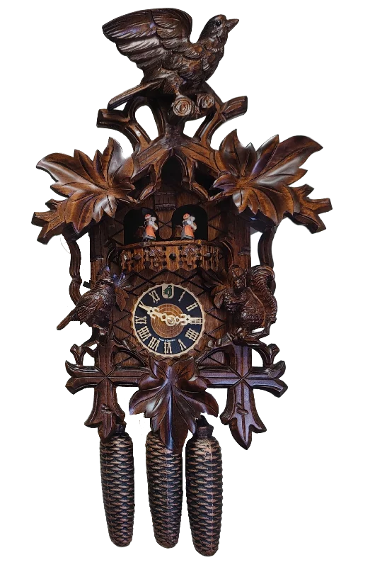 KU8334M -  8 Day Musical Cuckoo Clock with 2 Birds & Squirrel