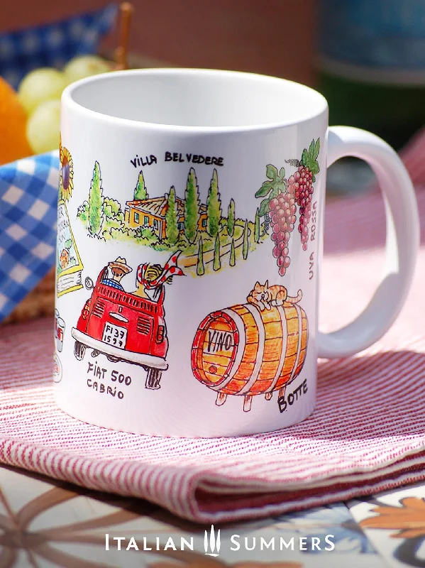 Mug Saluti da Toscana - a happy and colorful Tuscany-inspired  mug