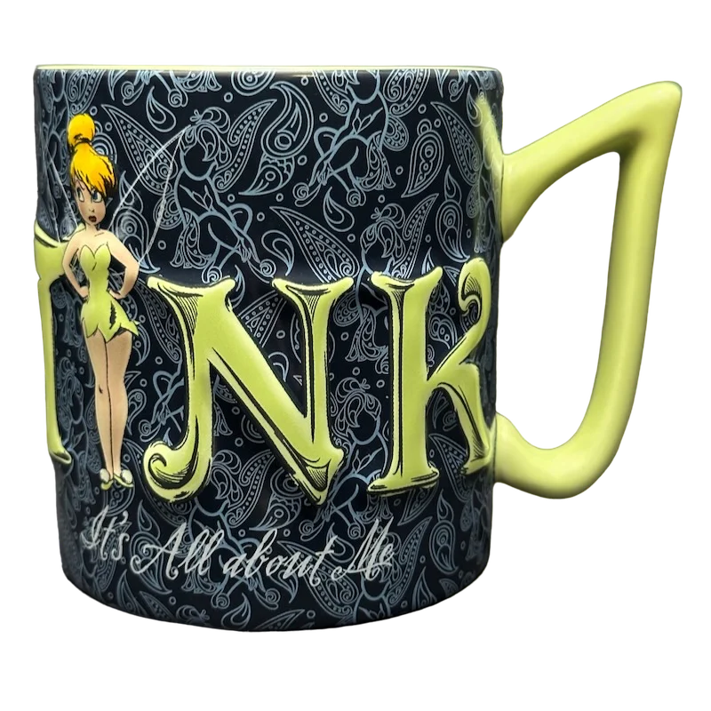 Tinker Bell It's All About Me 3D Embossed Tink Mug Disney Parks