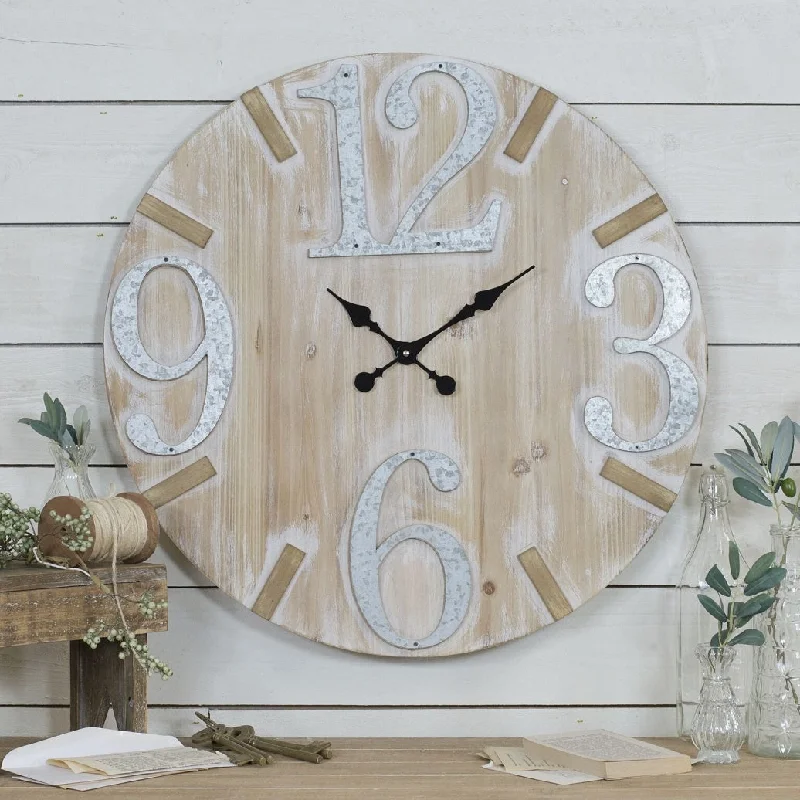 VIP Home Wood/Metal Wall Clock 28"