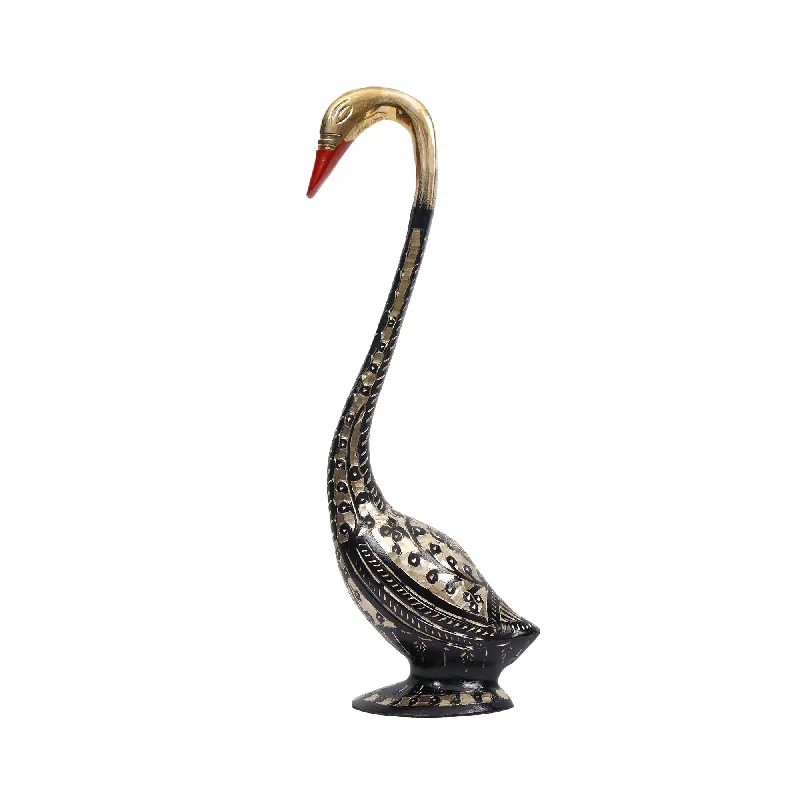 BRASS BIDRI WORK DUCK