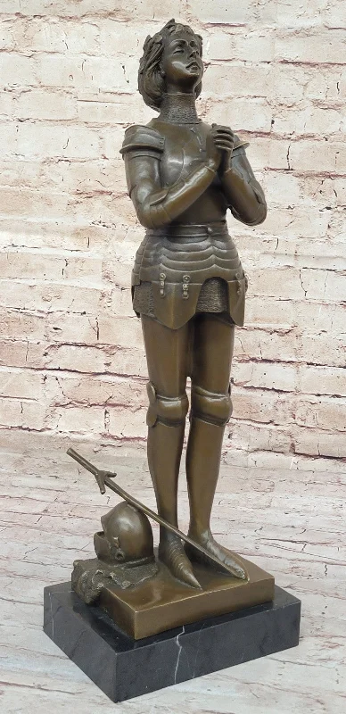 Real Bronze Sculpture: Joan of Arc, Extra Large Statue for Home Office Decoration