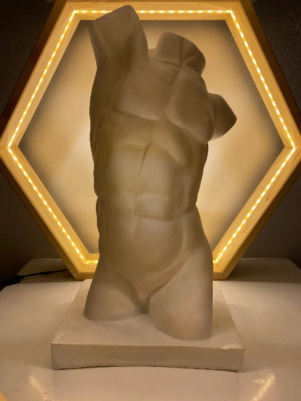 Torso 'White' Pop Art Sculpture, Modern Home Decor