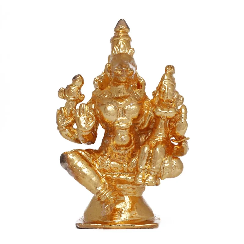 Varaha Lakshmi Idol - 1.5 Inches | Copper Idol/ Gold Polish Lakshmi Murti/ Varaha Laxmi Statue/ Varaha Murti for Pooja