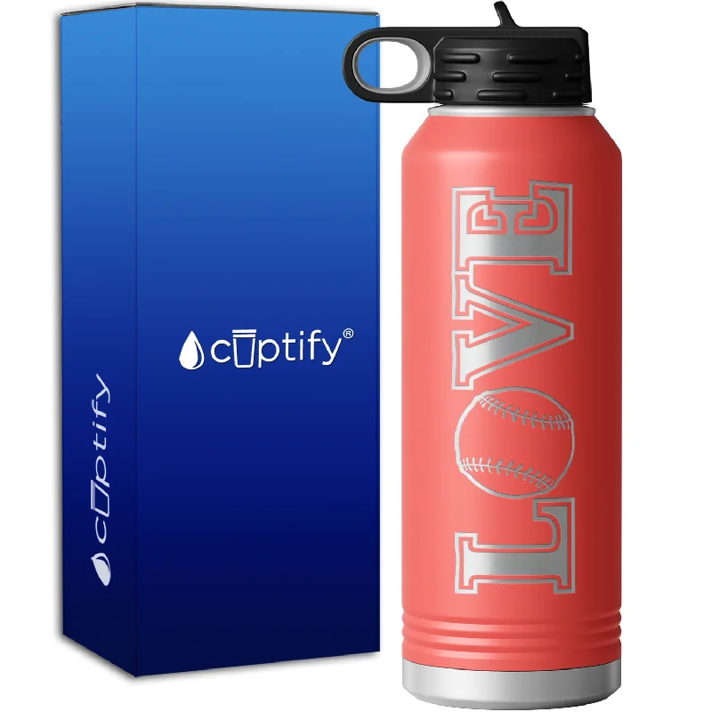 Baseball Love 40oz Sport Water Bottle