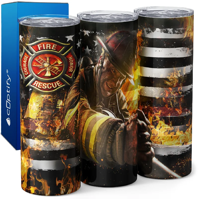 Firefighter Rescue 20oz Skinny Tumbler