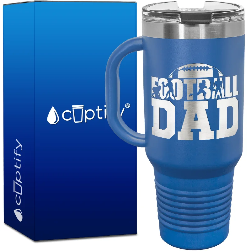 Football Dad 40oz Football Travel Mug