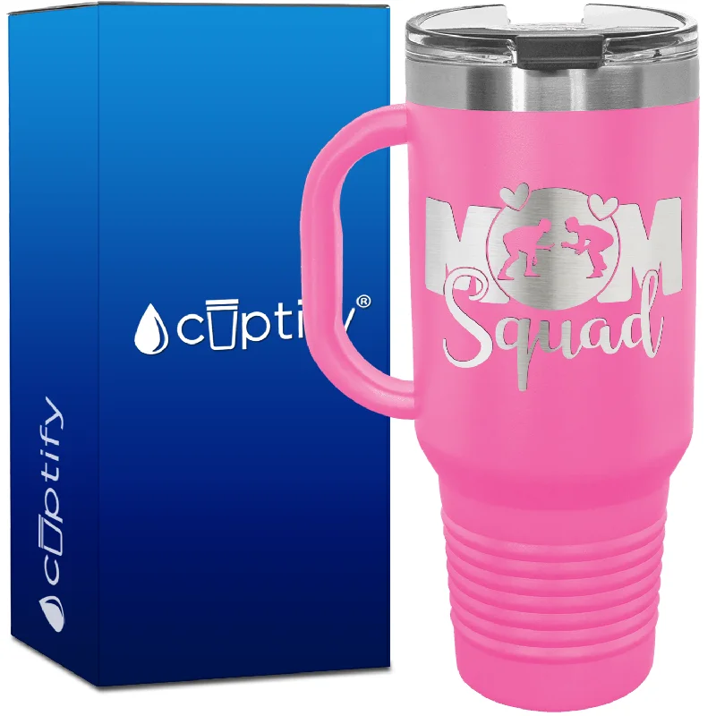 Mom Squad Wrestling 40oz Travel Mug