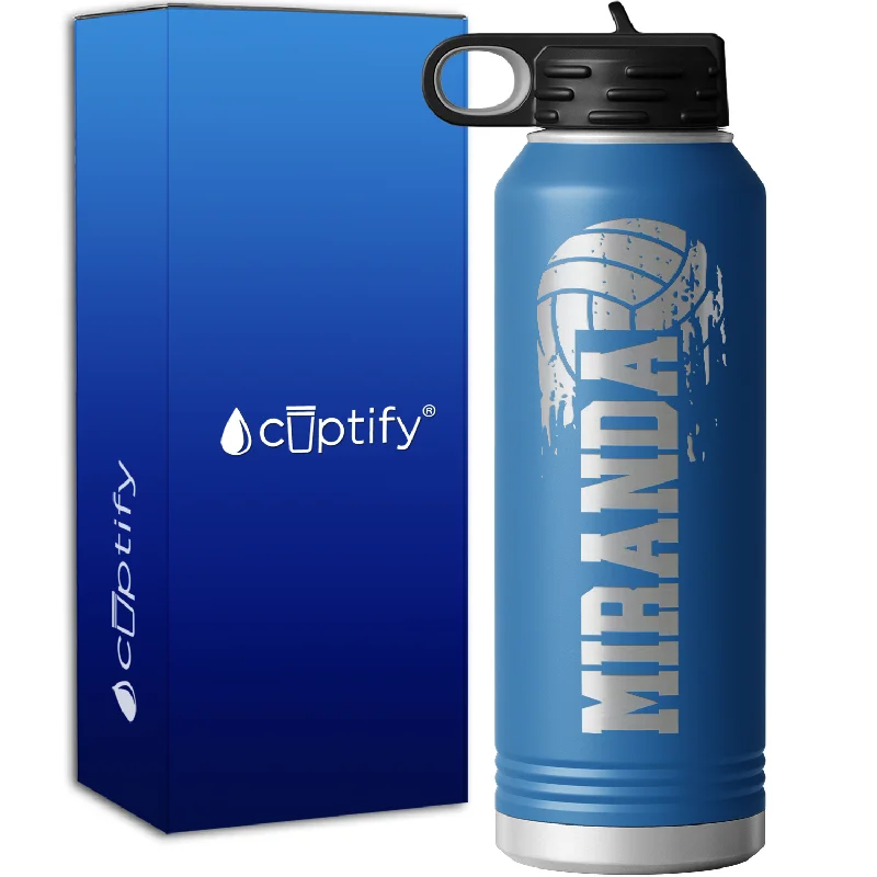 Personalized Flying Volleyball 40oz Sport Water Bottle