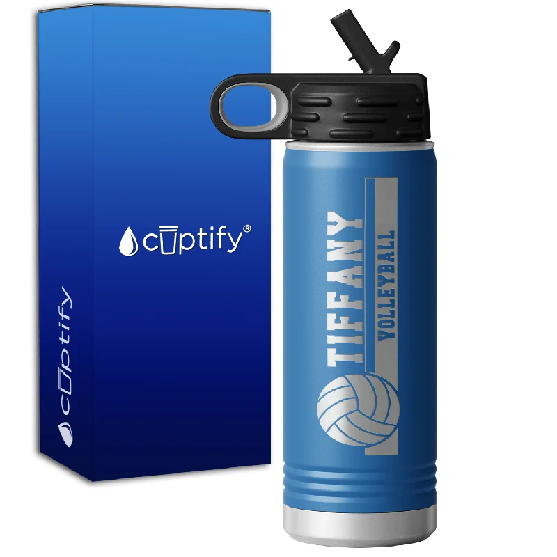 Personalized Volleyball 20oz Sport Water Bottle